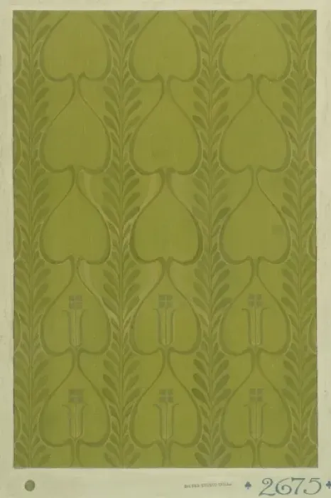Framed Print : Design for wallpaper in green Framed Print : Design for wallpaper in green