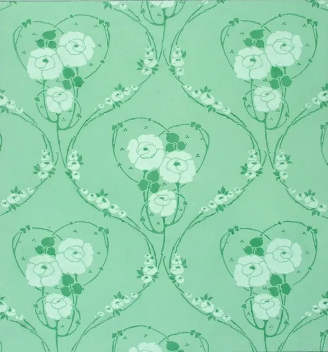 Framed Print : Design for Wallpaper in green and blue Framed Print : Design for Wallpaper in green and blue