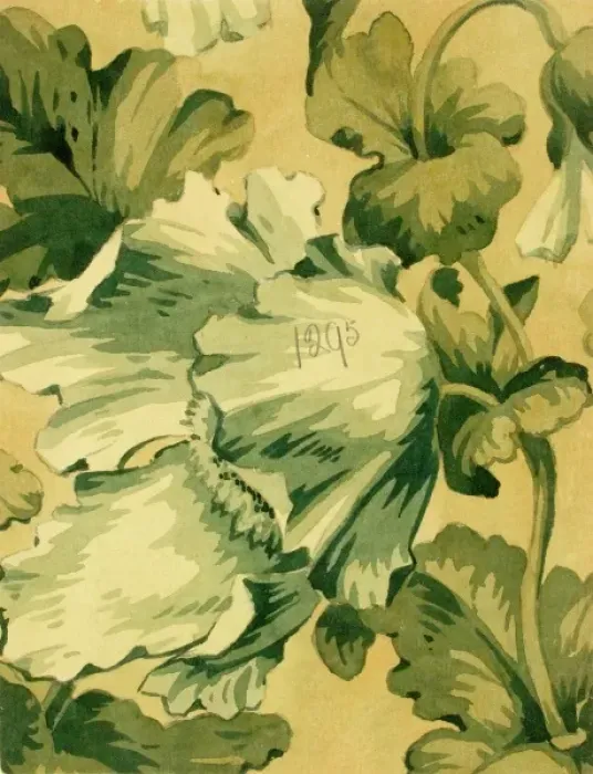 Framed Print : Design for wallpaper with leaves and flowers Framed Print : Design for wallpaper with leaves and flowers