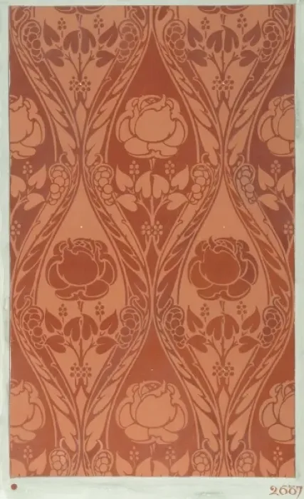 Framed Print : Design for Wallpaper with orange flowers Framed Print : Design for Wallpaper with orange flowers