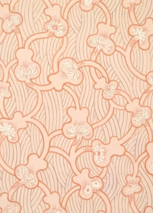 Framed Print : Design for Wallpaper in pink and orange Framed Print : Design for Wallpaper in pink and orange
