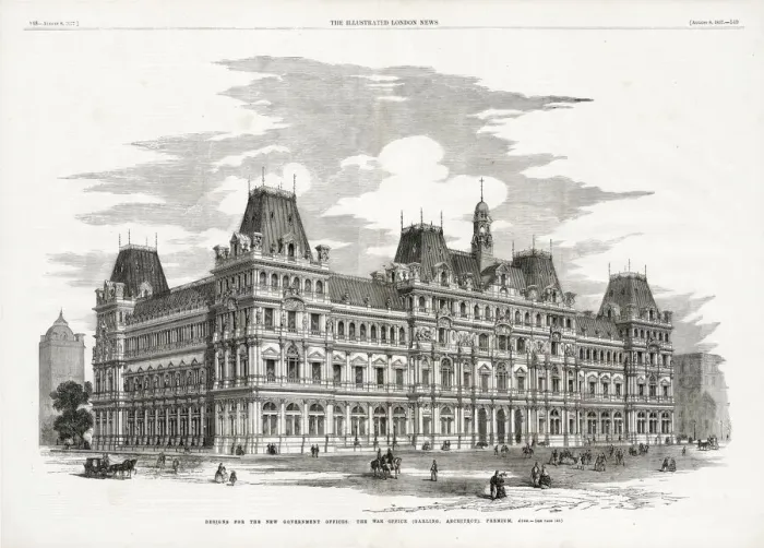 Framed Print : Design for the War Office by Garling Framed Print : Design for the War Office by Garling