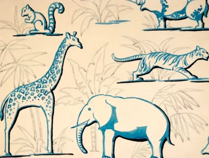 Framed Print : Design with wild animals Framed Print : Design with wild animals