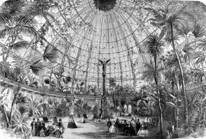 Framed Print : Design for a winter garden at Alexandra Palace, 1859
