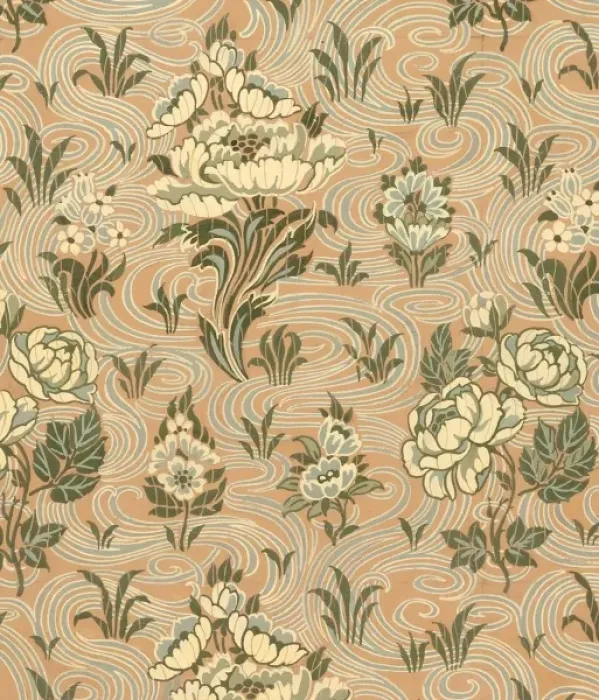 Framed Print : Design for Woven Textile with flowers Framed Print : Design for Woven Textile with flowers