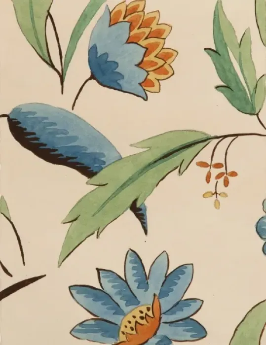 Framed Print : Design for Woven Textile with flowers Framed Print : Design for Woven Textile with flowers