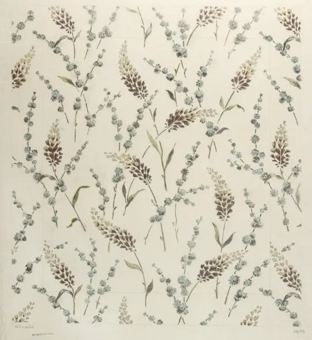 Framed Print : Design for Woven Textile in grey and brown Framed Print : Design for Woven Textile in grey and brown
