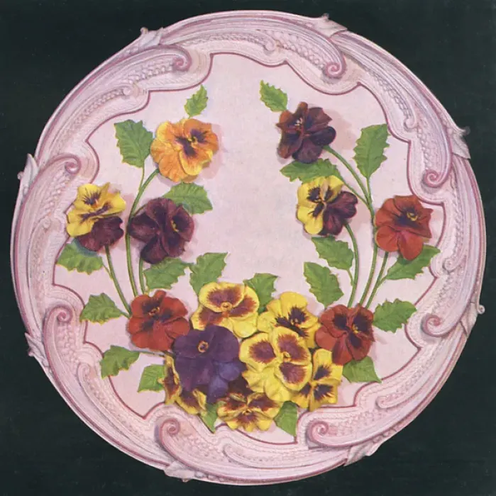 Framed Print : Designs for Cake Tops, Pansy Design Framed Print : Designs for Cake Tops, Pansy Design