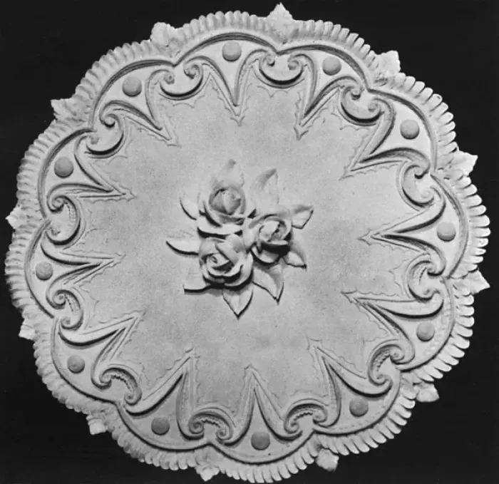 Framed Print : Designs for Cake Tops, Serrated Crescent Border Design Framed Print : Designs for Cake Tops, Serrated Crescent Border Design