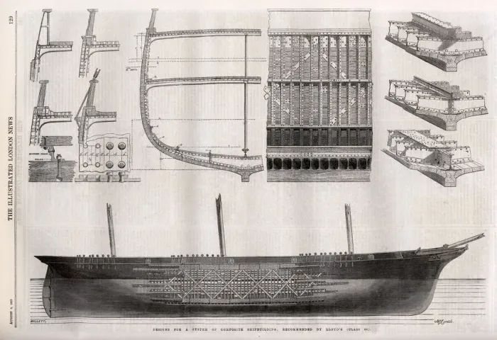 Framed Print : Designs for a system of composite shipbuilding Framed Print : Designs for a system of composite shipbuilding