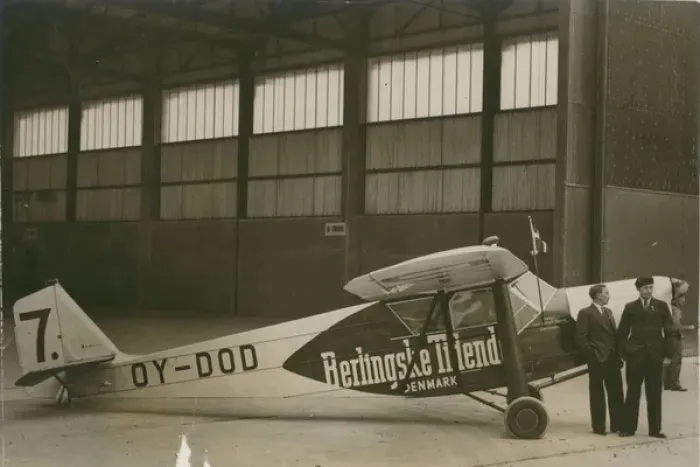 Framed Print : Desoutter II, OY-DOD, which was flown by Lt M Hansen Framed Print : Desoutter II, OY-DOD, which was flown by Lt M Hansen