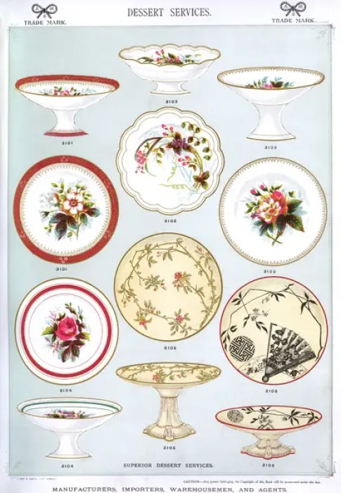 Framed Print : Dessert Services, Plate 18 Framed Print : Dessert Services, Plate 18