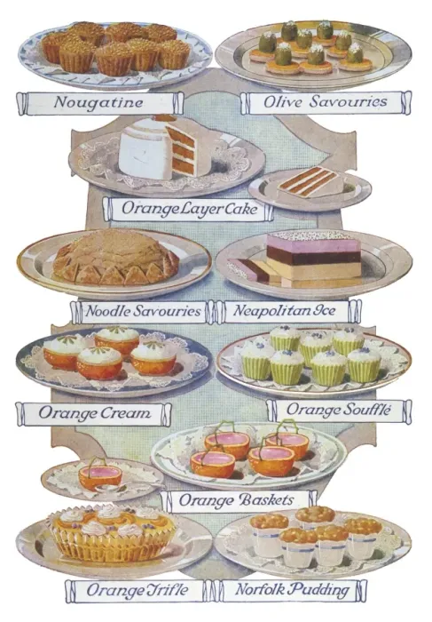 Framed Print : Desserts & Savouries 20C Framed Print : Desserts & Savouries 20C