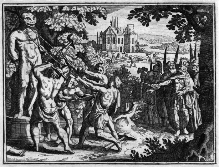 Framed Print : Destroying Saxon Idols Framed Print : Destroying Saxon Idols