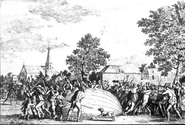 The destruction of Charles balloon