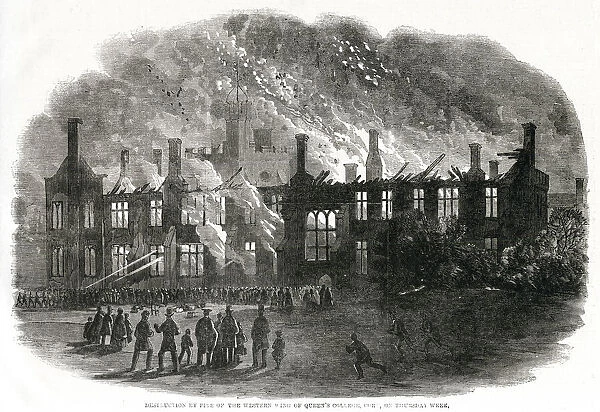 Destruction of Queens College, Cork, Ireland 1862