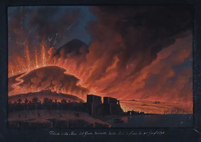 Framed Print : Destruction of Torre del Greco, 15th June 1794 Framed Print : Destruction of Torre del Greco, 15th June 1794