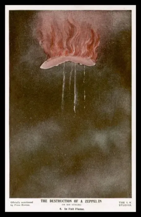 Framed Print : Destruction of Zeppelin Framed Print : Destruction of Zeppelin