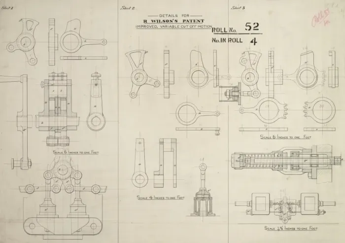 Framed Print : Details for R Wilsons patent improved variable cut off moti Framed Print : Details for R Wilsons patent improved variable cut off moti