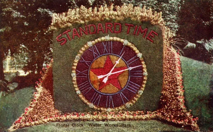 Framed Print : Detroit, Michigan, USA - Floral Clock at Water Works Park Framed Print : Detroit, Michigan, USA - Floral Clock at Water Works Park