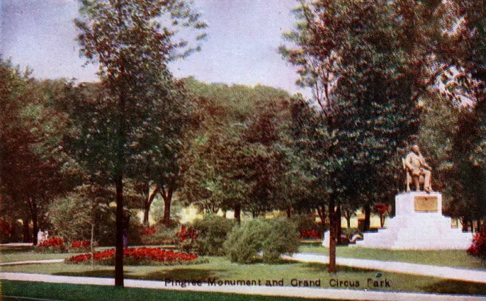 Framed Print : Detroit, Michigan, USA - Pingree Monument, Grand Circus Park Framed Print : Detroit, Michigan, USA - Pingree Monument, Grand Circus Park