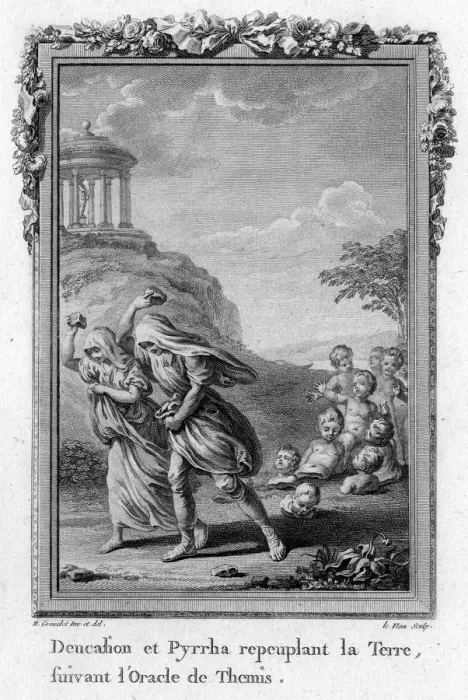 Framed Print : DEUCALION AND PYRRHA Framed Print : DEUCALION AND PYRRHA