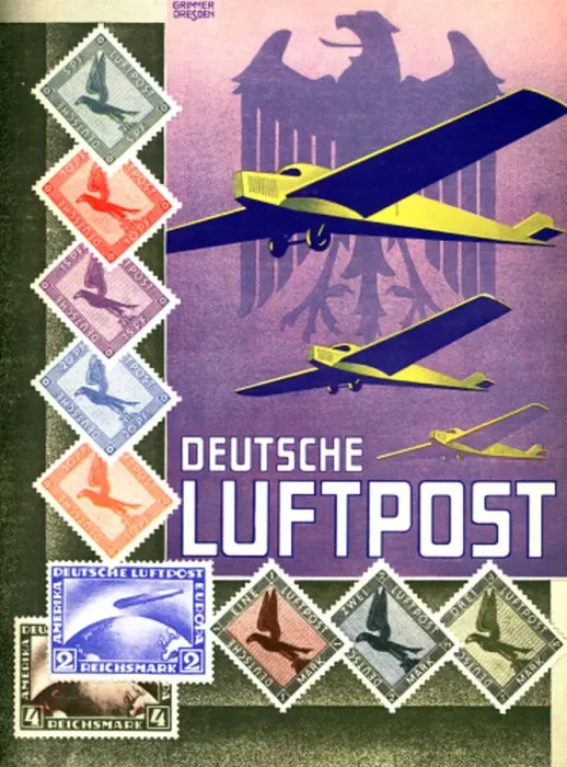 Framed Print : Deutsche Luftpost advert Framed Print : Deutsche Luftpost advert