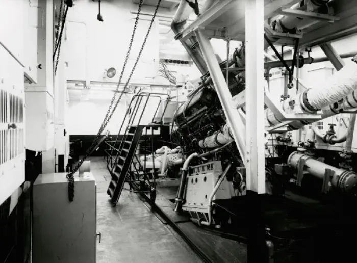 Framed Print : Development engine in test house May 1950 Framed Print : Development engine in test house May 1950