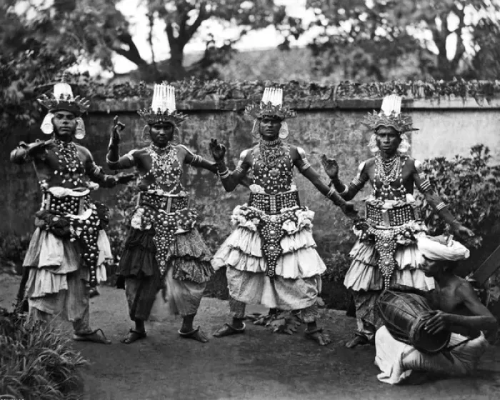 Framed Print : Devil dancers, Ceylon (Sri Lanka) Framed Print : Devil dancers, Ceylon (Sri Lanka)