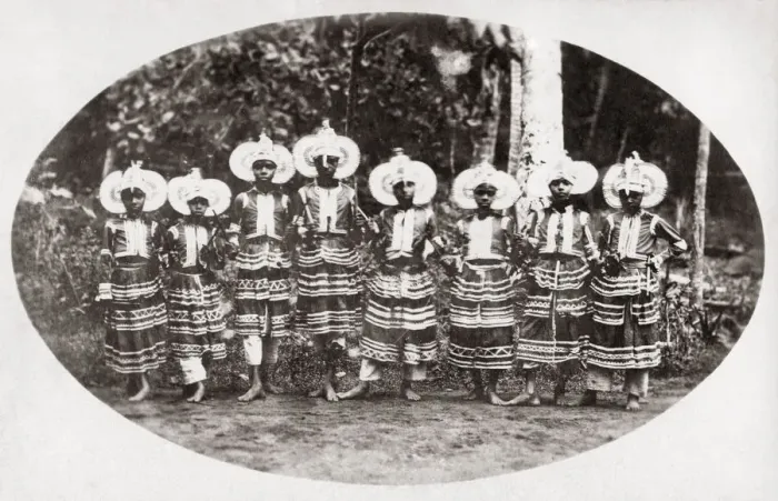 Framed Print : Devil Dancers Ceylon (Sri Lanka) c. 1870 Framed Print : Devil Dancers Ceylon (Sri Lanka) c. 1870