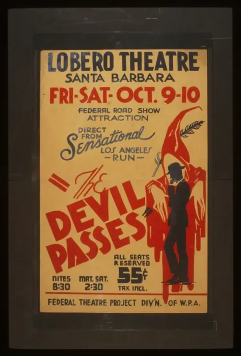 Framed Print : The devil passes Federal road show attraction : Direct from Framed Print : The devil passes Federal road show attraction : Direct from