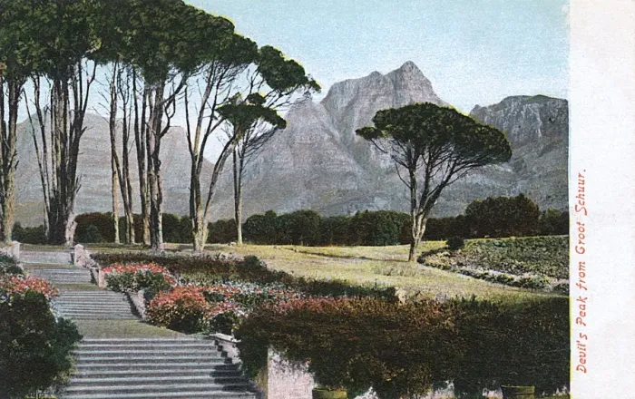 Framed Print : Devils Peak from the Gardens of Groot Schuur, Cape Town Framed Print : Devils Peak from the Gardens of Groot Schuur, Cape Town