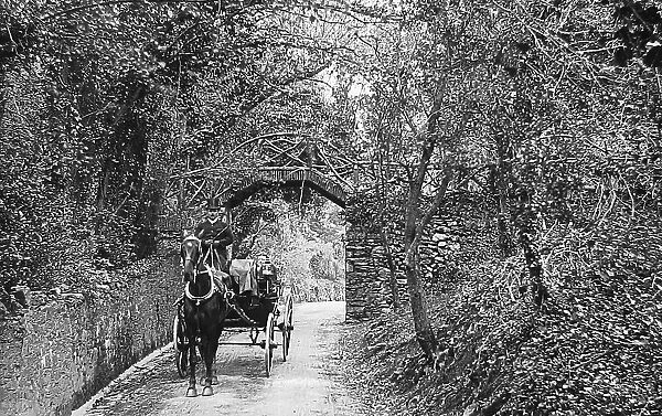 A Devon country lane Victorian period