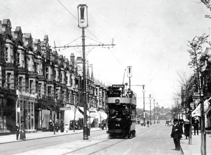 Framed Print : Devonshire Road, Bexhill on Sea early 1900's Framed Print : Devonshire Road, Bexhill on Sea early 1900's
