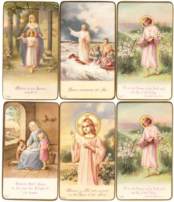 Framed Print : Six devotional Christian cards Framed Print : Six devotional Christian cards