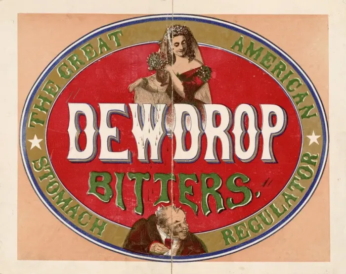 Framed Print : Dewdrop bitters - the great American stomach regulator Framed Print : Dewdrop bitters - the great American stomach regulator