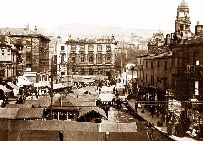 Framed Print : Dewsbury - Market Place Framed Print : Dewsbury - Market Place