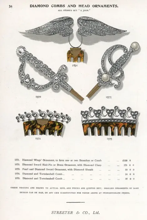 Framed Print : Diamond combs and head ornaments Framed Print : Diamond combs and head ornaments
