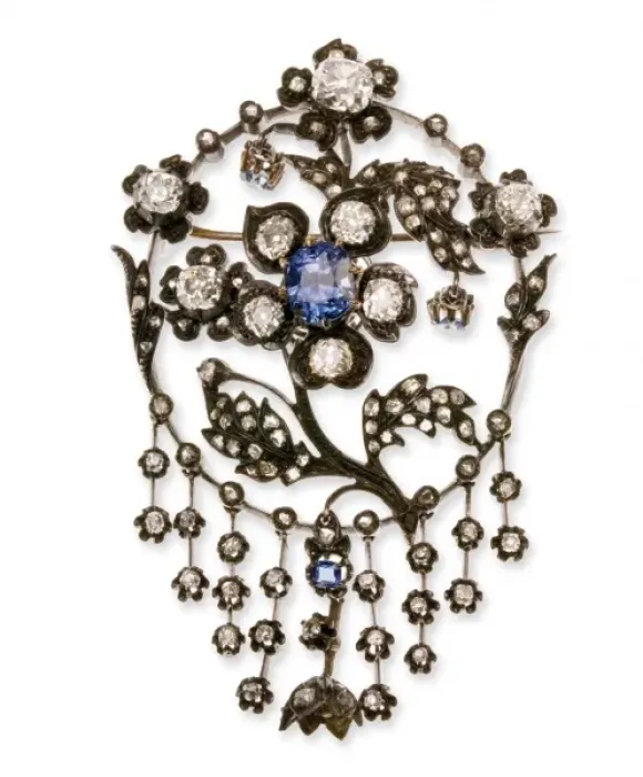 Framed Print : Diamond flower brooch Framed Print : Diamond flower brooch