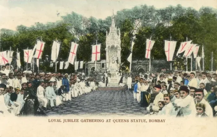 Framed Print : Diamond Jubilee Gathering at the Queens Statue, Bombay Framed Print : Diamond Jubilee Gathering at the Queens Statue, Bombay
