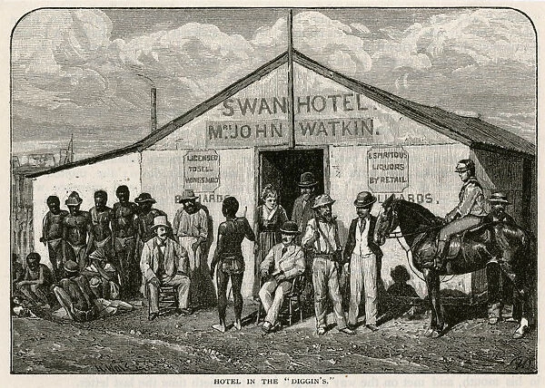 Diamond mine in Kimberley 1878