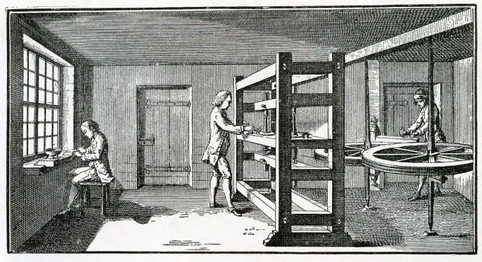 Framed Print : Diamond Polishing in olden times - A Society Jeweller