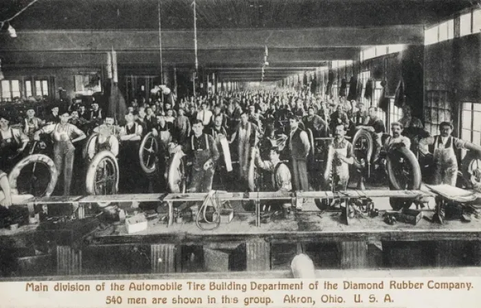 Framed Print : Diamond Rubber Company - Tyre Department Framed Print : Diamond Rubber Company - Tyre Department