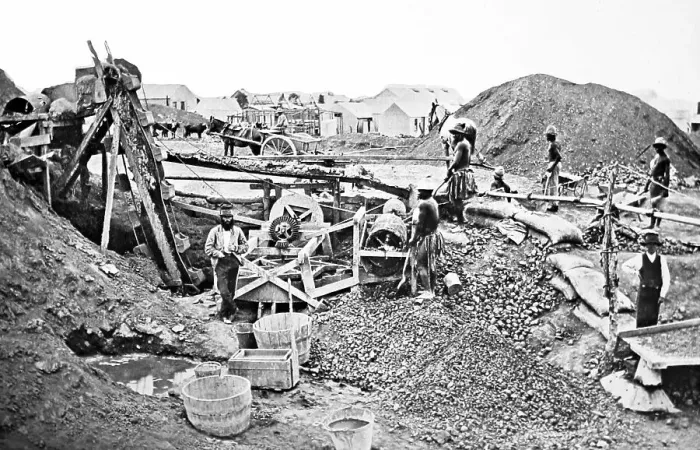 Framed Print : Diamond mine washing and sorting Framed Print : Diamond mine washing and sorting