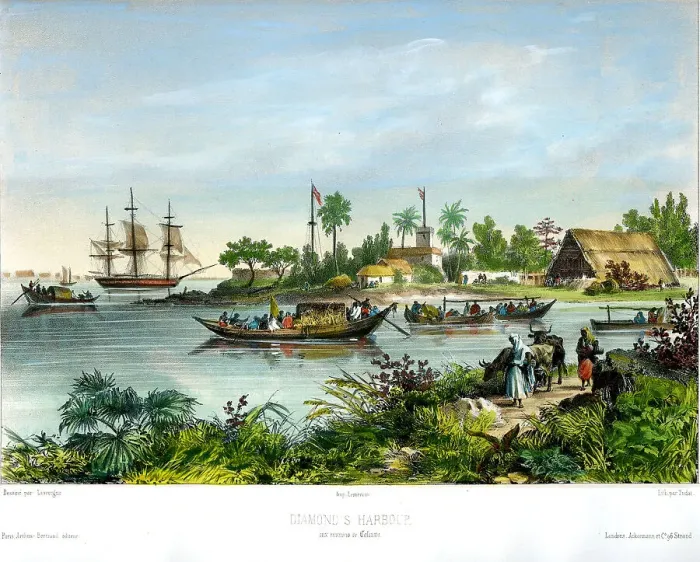 Framed Print : Diamond's Harbour, Calcutta Framed Print : Diamond's Harbour, Calcutta