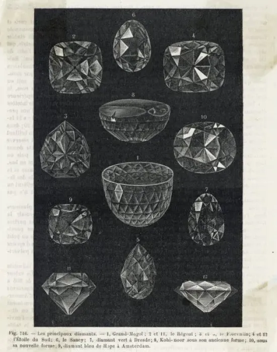 Framed Print : Diamonds / Various Framed Print : Diamonds / Various