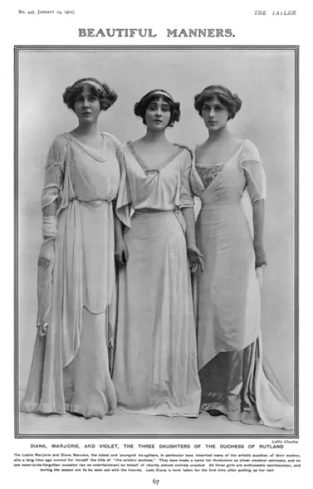 Framed Print : Diana, Marjorie and Violet Manners Framed Print : Diana, Marjorie and Violet Manners