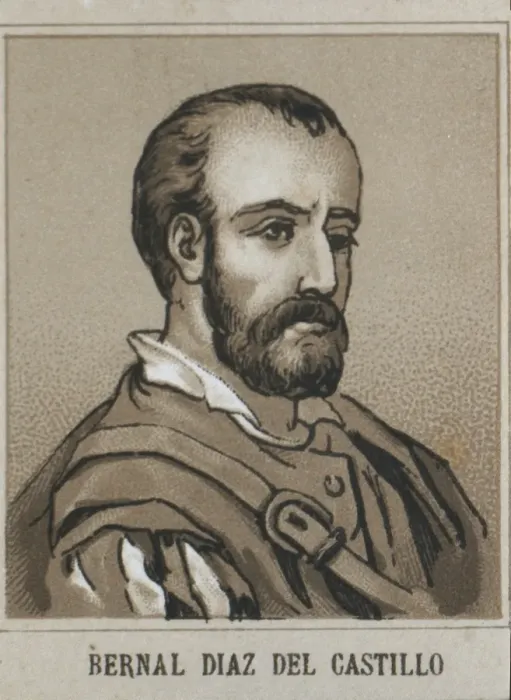 Framed Print : DIAZ DEL CASTILLO, Bernal (1496-1584). Spanish conquistador Framed Print : DIAZ DEL CASTILLO, Bernal (1496-1584). Spanish conquistador