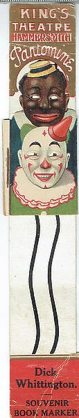 Dick Whittington. Bookmark advertising The Kings Theatre