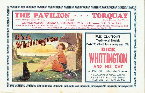 Dick Whittington. Pavilion Theatre in Torquay